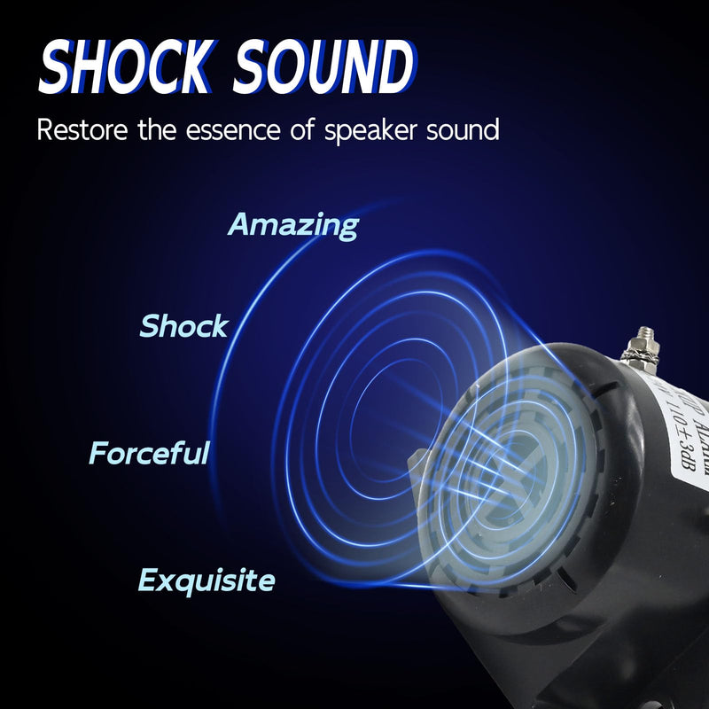 Back-up Alarm 12V-48V 110DB Backup Horn Reverse Beeper Warning Alarm Reversing Horn with Loud Beeper Tone for Trucks Lorry Van Forklift Heavy Construction Vehicles(Round)