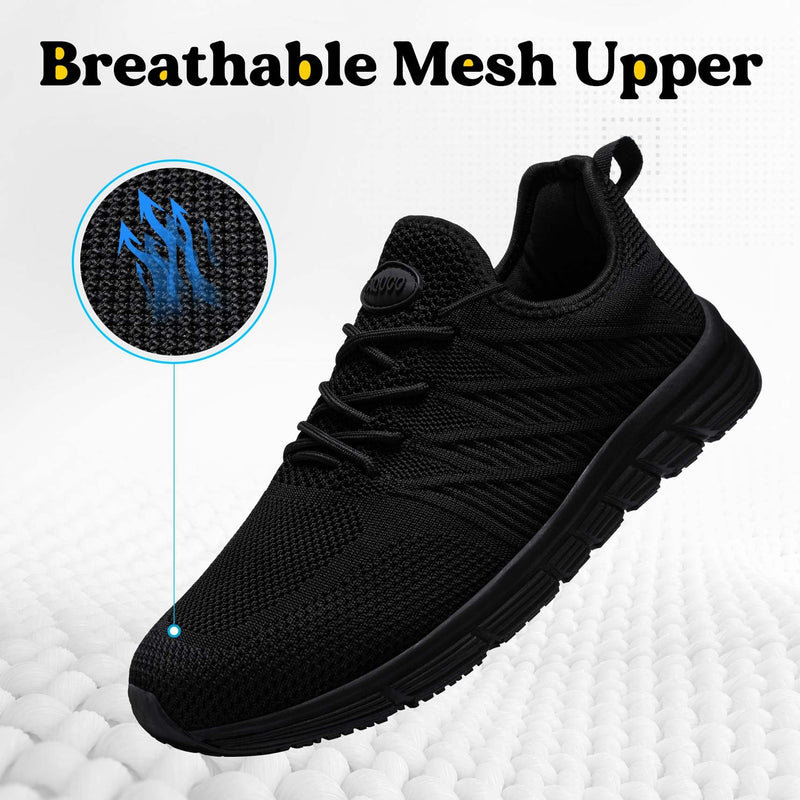 Non Slip Work Shoes for Women Slip On Sneakers Water Resistant Shoe Slip Resistant Food Service Zapatos Antideslizantes para Mujer, Black US 5-11 8 Polar Night
