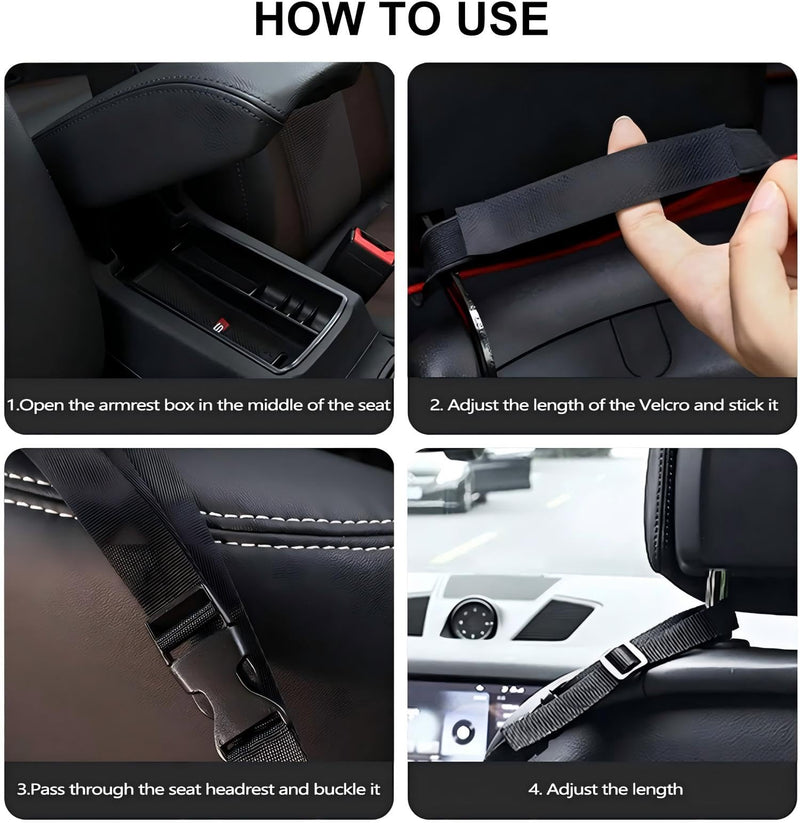 Car Net Pocket Handbag Holder，Purse Holder for Car Between Seats，Leather Seat Back Organizer Mesh Large Capacity Bag，Handbag Between The Two Seats of The Car