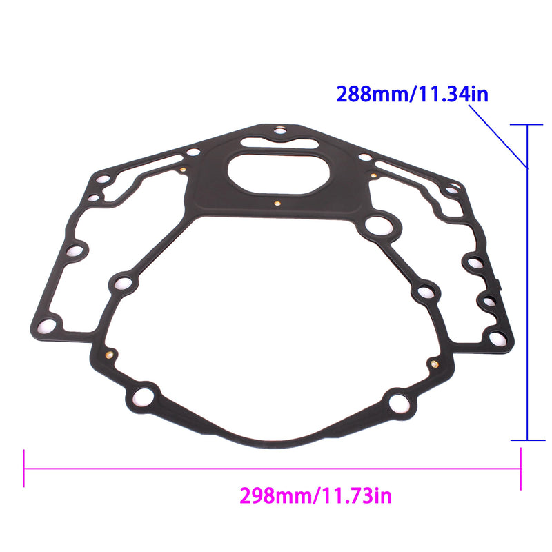 Outboard Engine 69J-11351-10 11 12 Cylinder Crankcase Gasket for Yamaha Boat Motor 4-Stroke 200HP 225HP 250HP 6-Cyl 3.3L 2004-2021