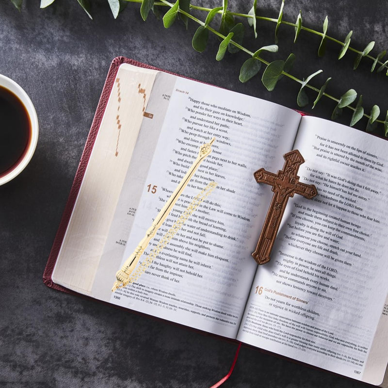 SAFIGLE Jewish Present Bible Reading Pointer Tool：Golden Metal Finger Pointer for Accurate Scripture Reading, Ergonomic Design for Comfortable Use in Home, Church, School, or Travel Golden Onion Top