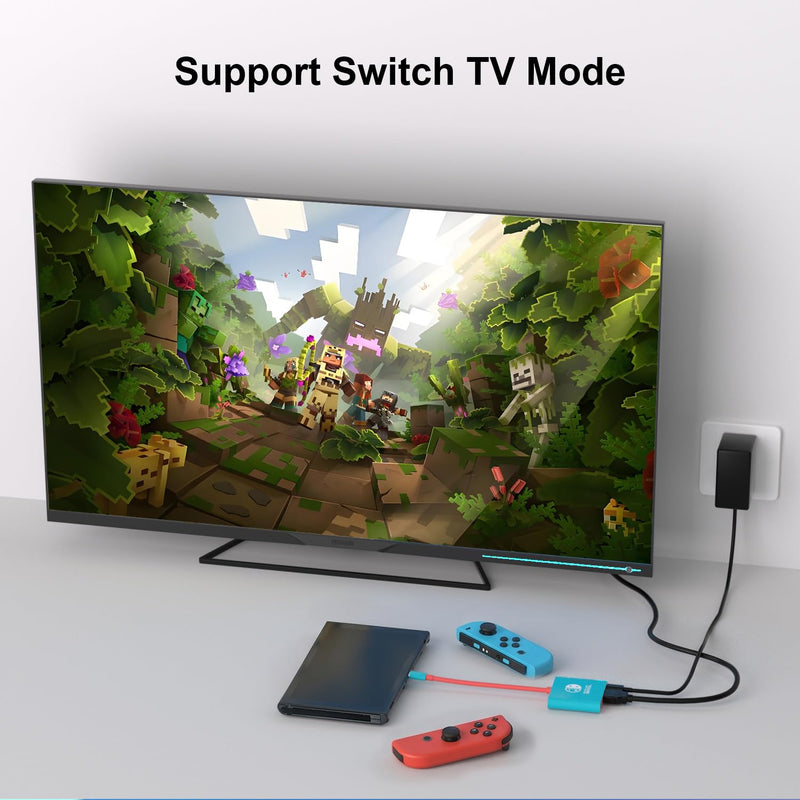 Switch Dock, Portable TV Docking Station Compatible with Steam Deck/ROG Ally/Legion GO, 3-in-1 Switch Travel Dock with HDMI 4K@60Hz, 100W Charge PD Port and USB 3.0