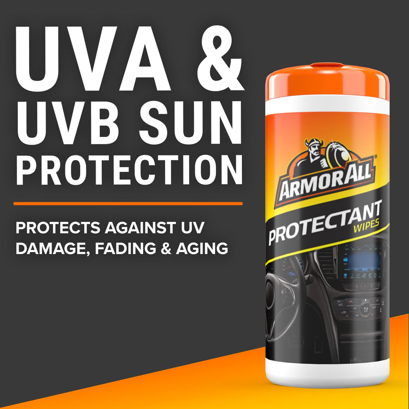 Armor All Original Protectant Wipes, Car Interior Cleaner Wipes with UV Protection to Fight Cracking & Fading, 30 Count 30 Count (Pack of 1) Protectant (30 Count)
