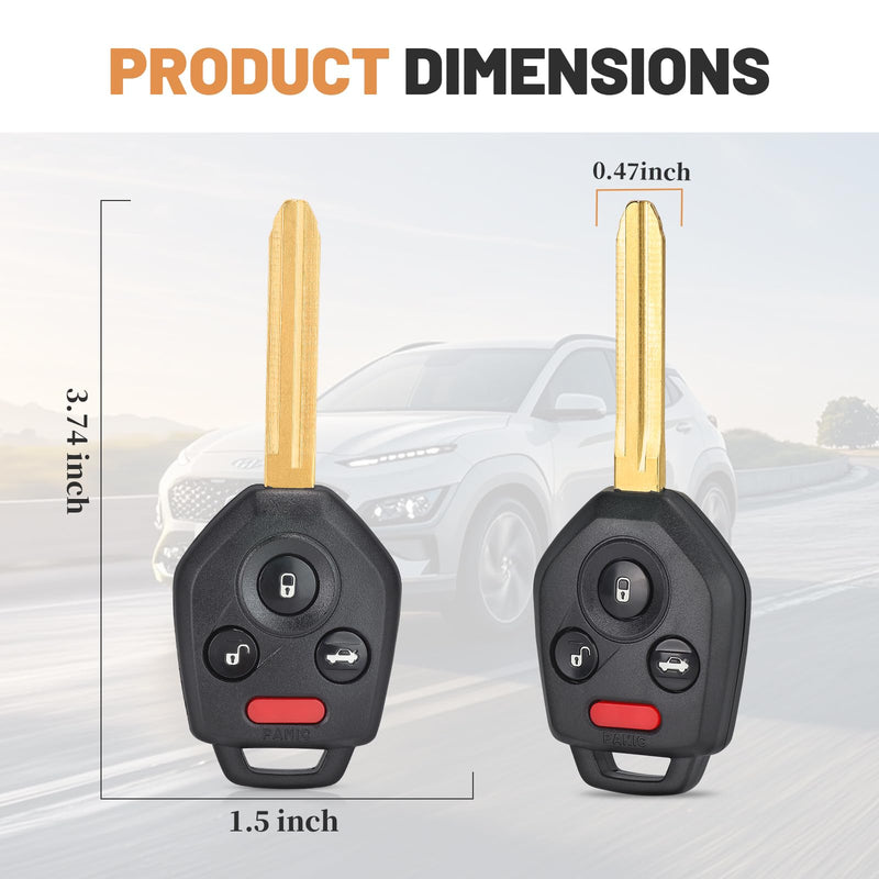 Keyless Entry Remote Key Fob for Subaru Ascent Crosstrek Forester Impreza XV 2019-2023 Replacement CWTB1G077 434MHz H Chip