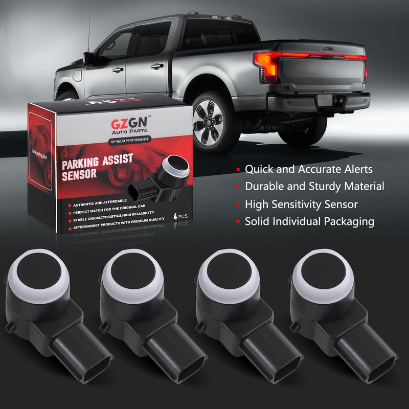 Backup Reverse Parking Assist Sensor Compatible with Chevy Avalanche Silverado Suburban,GMC Sierra Yukon,Buick Lucerne Enclave 25961317 25962147,4 PCS Reverse Rear Backup Bumper Parking Sensors