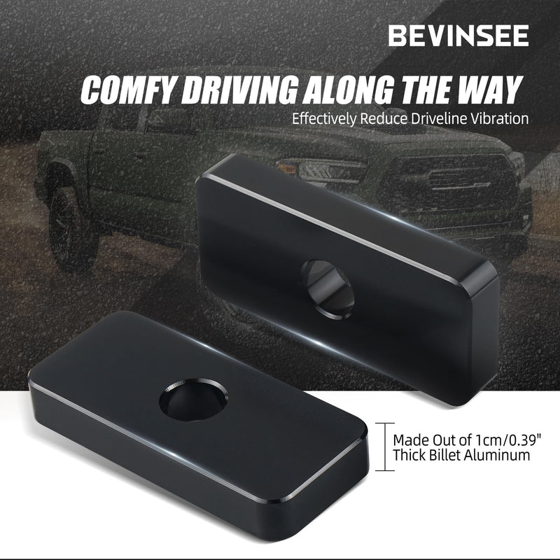 Bevinsee Rear Driveshaft Spacer Kit Compatible with Toyota Tacoma 2005-2020