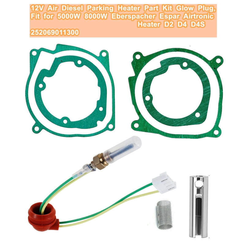 12V Air Diesel Parking Heater Part Kit Glow Plug,Fit for 5000W 8000WEberspacher Espar Airtronic Heater D2 D4 D4S 252069011300 & Removal Fitting Tool
