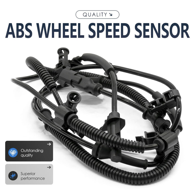 2PCS Rear Left and Right Abs Wheel Speed Sensor Compatible with Ford F-150 Mark Lt BL3Z2C190A BL3Z2C190B ALS2599 ALS2600 V8 6.2L 6210cc 379cid, SVT Raptor 11 12 13 14 2011 2012 2013 2014