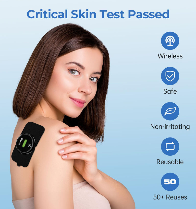 TENS Unit Replacement Pads, 4 Pack Wireless TENS Unit Electrode Pads, Only Compatible with NURSAL Wireless TENS Device M101A-UK1, Premium Stickiness & Skin Friendly