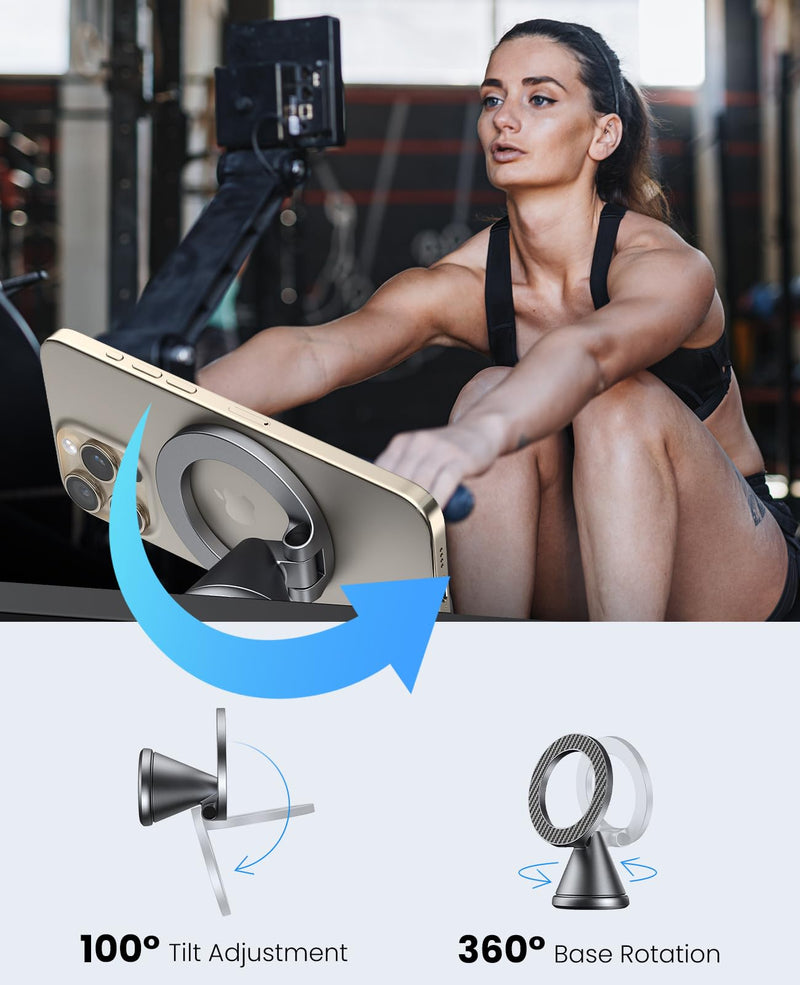 for Magsafe Car Mount - Magnetic Phone Holder for Car Dashboard, Gym Phone Holder, Golf Cart Phone Mount, 360° Rotation Cell Phone Holders for Your Car for iPhone17/16/15/14/13/12 Series