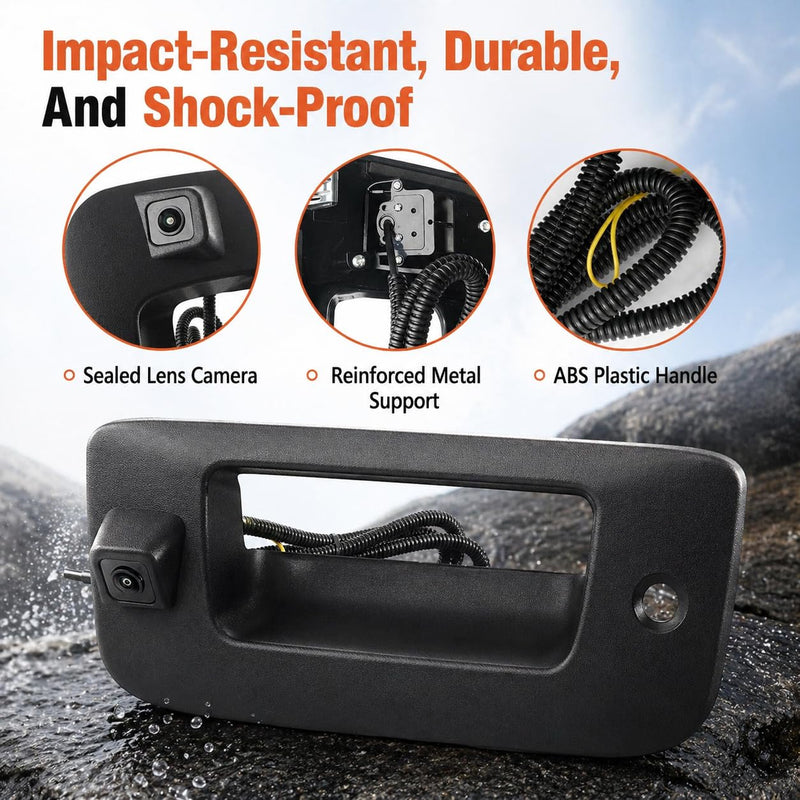 Tailgate Handle Backup Camera for Chevy Silverado 1500 2500HD 3500HD 2007-2014, Replace 22755304 Rear View Camera Assembly