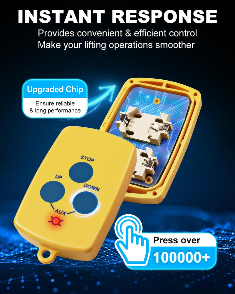 3-Button Boat Transmitter for Gem Wireless Boat Lift Systems Post-March 2007, 372MHz, 300FT Long Range, Water-Resistant & Floats, SP-7240, 5-Year Free Replacement