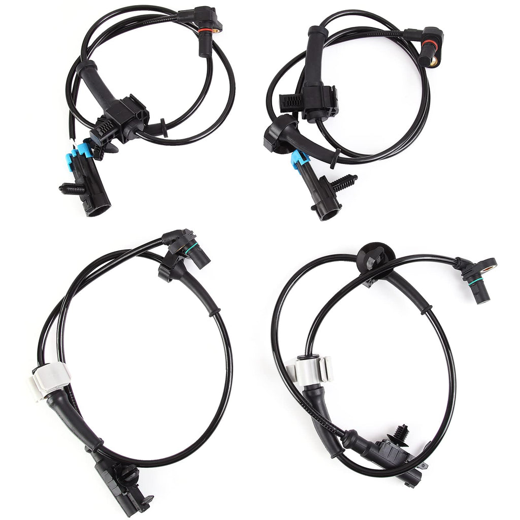 4PCS ABS Wheel Speed Sensor (Front Rear Left/Right) Compatible with 2007-2012 Chevy Suburban 1500 Tahoe Avalanche Yukon XL 1500 Escalade EXT ESV | Replace#‎15229012 15121067 15229012 4