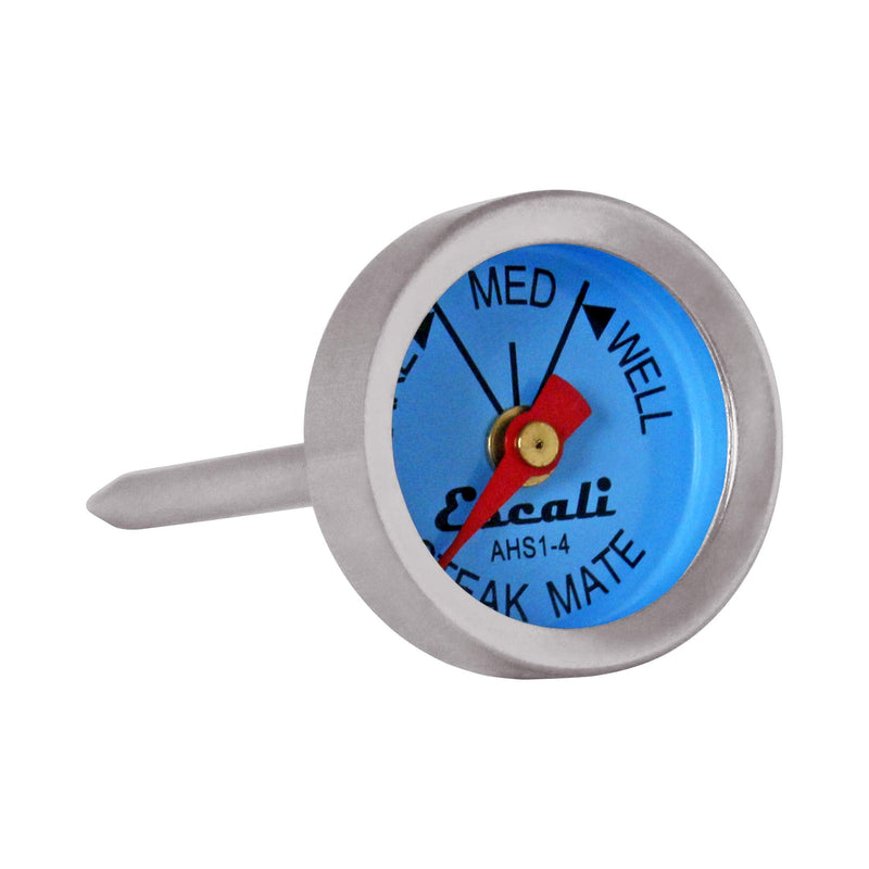 Escali AHS1-4 Easy Read Mini Steak Thermometer Set, Dial Reads Rare, Medium & Well, Dishwasher Safe, Silver Mini (4 Pack)