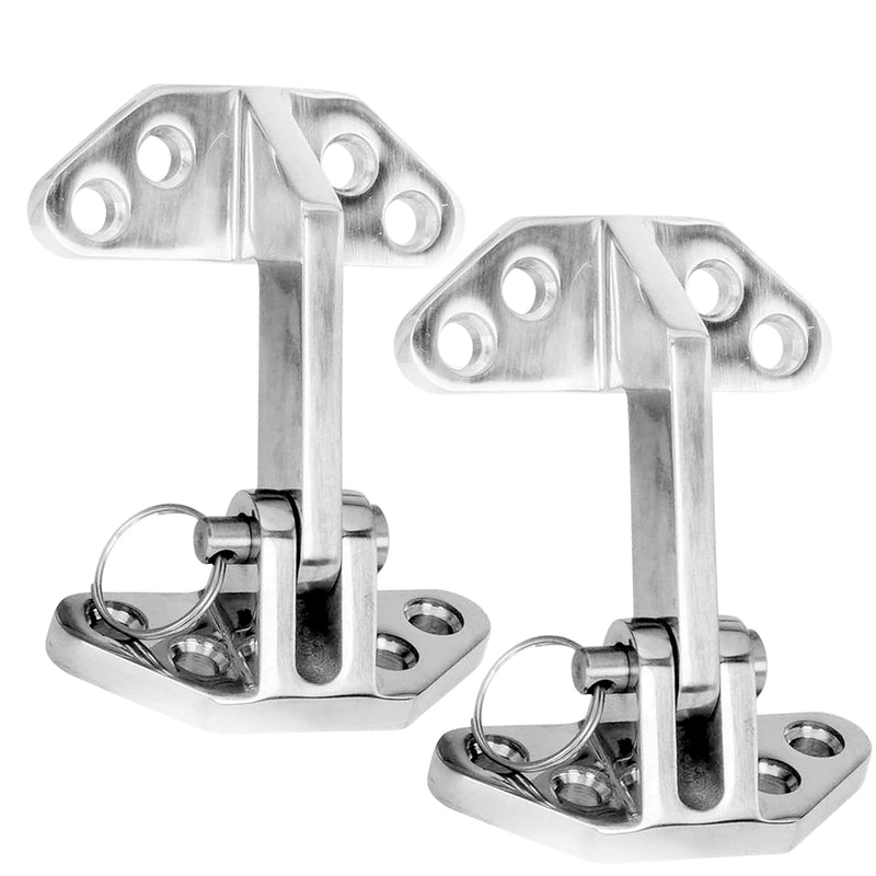 Long Reach Stainless Hatch Hinge, Heavy Duty Marine Grade Stainless Steel 316 Hinge with Removable Pin Ship RV Accessories Yacht Hardware Marine Hatch Hinge 1PC