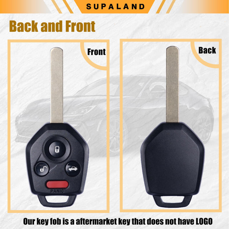 SUPALAND Key Fob Fits for Subaru Legacy Outback 2010 2011 2012 2013 2014 Keyless Remote Control Head Key Replacement FCC ID:CWTWBU766 (4D60 Chip)