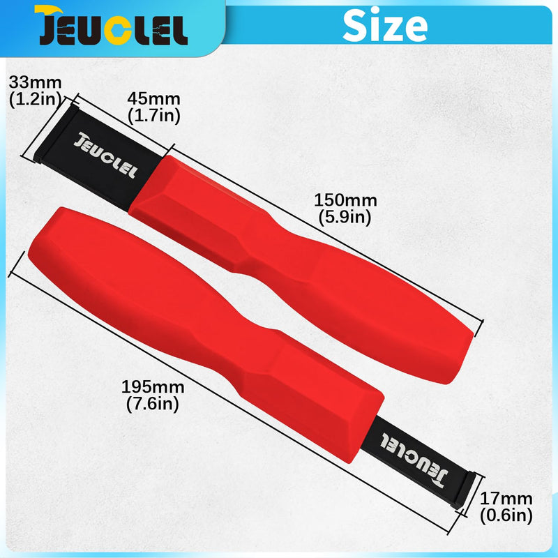 2PCS Super Gasket Scraper Tool, Carbide Scraper with Tungsten Tip, 1-1/4 Inch and 5/8 Inch Metal Scraper for Automotive and Removing Paint, Varnish, Glue, Grout, Carbon, Rust, Concrete (Red)