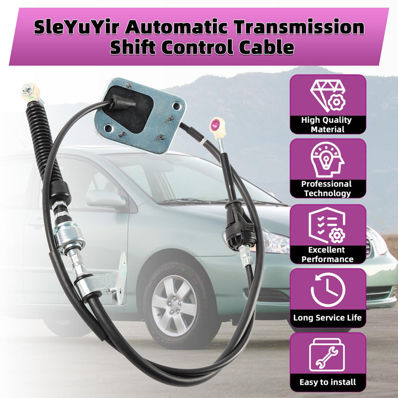 Automatic Transmission Shift Control Cable 33820-02370 33820-01050 Compatible with Toyota Corolla/Matrix 1.8L 2003 2004 2005 2006 2007 2008 Auto Trans Shifter Control Lever Cable