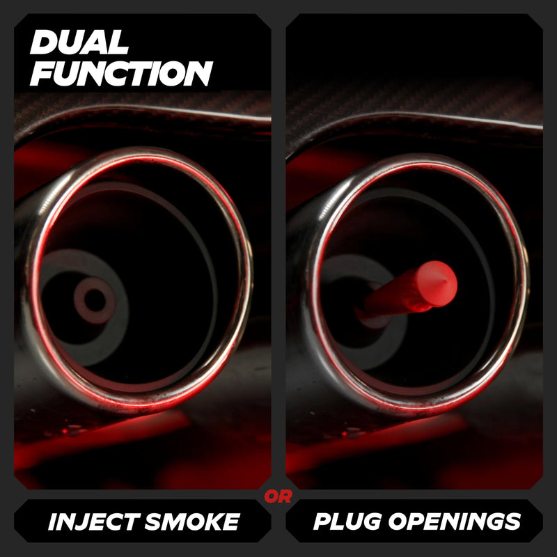 AutoLine Pro Cone and Plugs 2-in-1 Adapters | for Automotive Smoke Machine Leak Testing | Cone & Cap Plugs Function | CarbonNitrile™ | This Product is Patented.