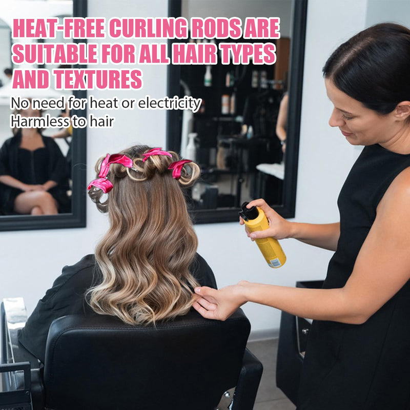24PCS No Heat Hair Curlers, Heatless Hair Curler, Soft Sponge Hair Rollers, No Heat Overnight Blowout Rods for All Hair Types, Sleep DIY Hair Curls