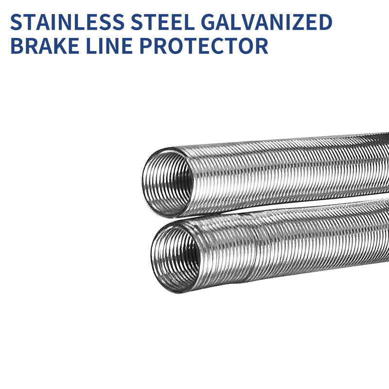 3/16" Brake Line Protector - 8 Feet Heavy-Duty Galvanized Spring Steel, Anti-Rust Coating, Rock/Chip Protection for Cars, Trucks, SUVs 316-8FT
