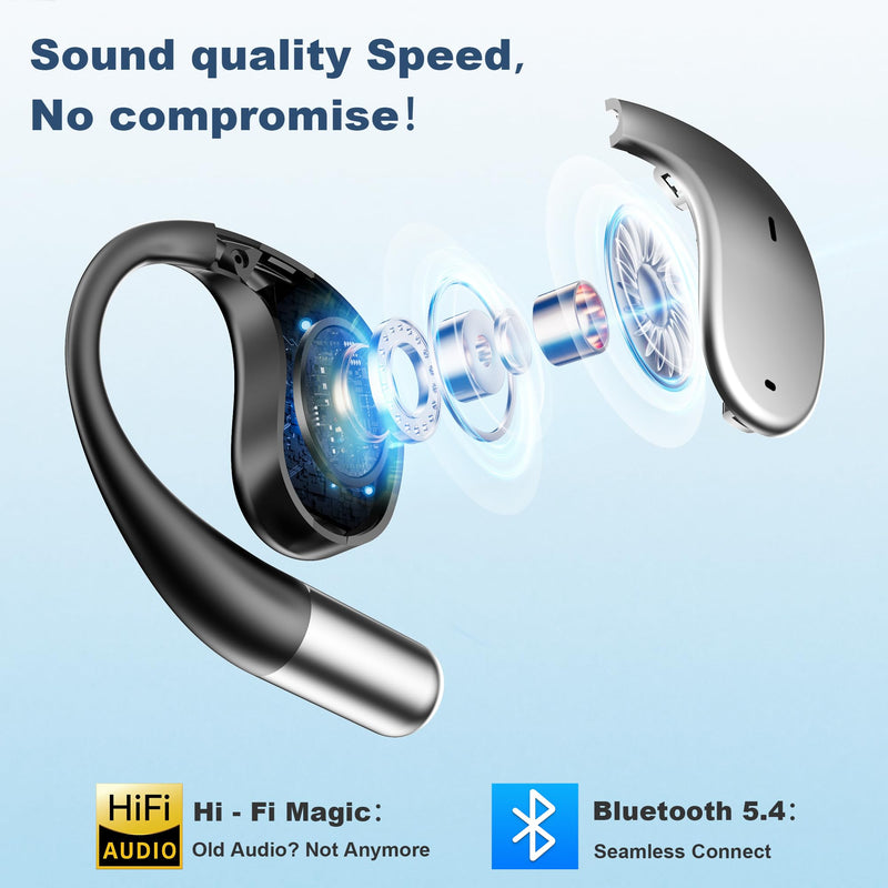 Translation Earbuds Real Time, 3-in-1 AI Language Translator Earbuds Headphones for 144 Languages & Accents, Support Offline Translation Wireless Bluetooth Earphones for Business Travel, Black