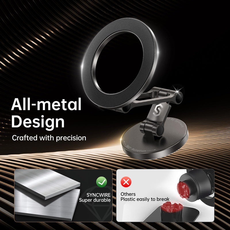 SYNCWIRE Dual-Sided Magnetic Phone Ring Holder Grip and Magnetic Car Phone Mount