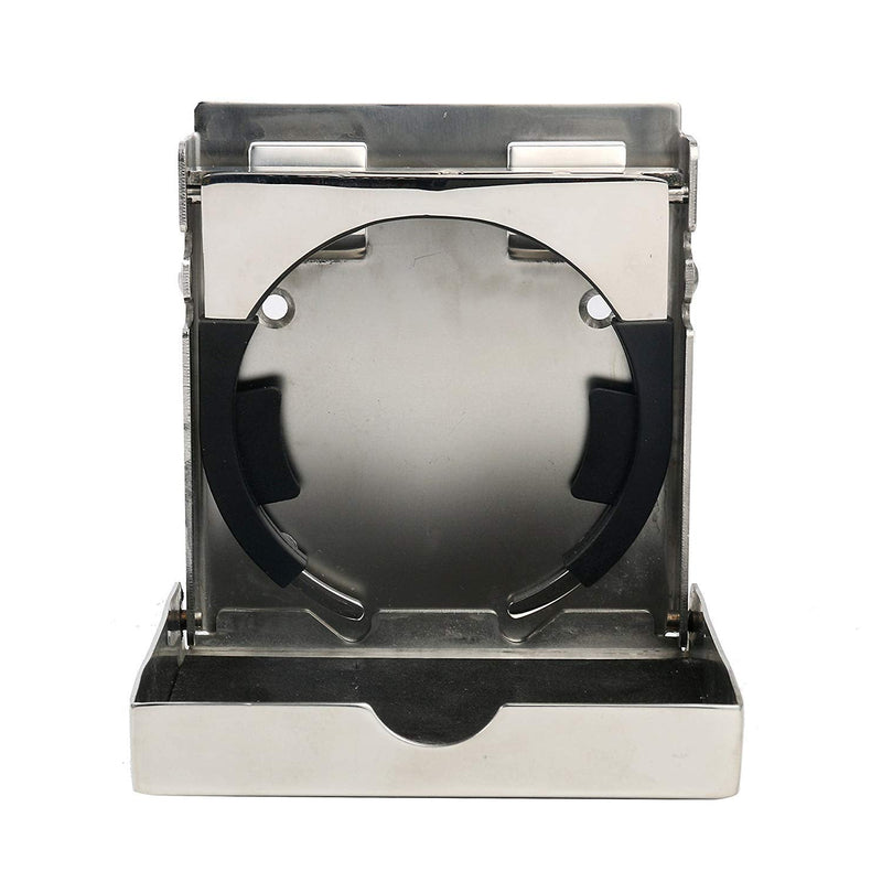Amarine Made 2-Pack of Stainless Steel Folding Drink Holder Cup Holder Marine Boat Caravan car (M:4")