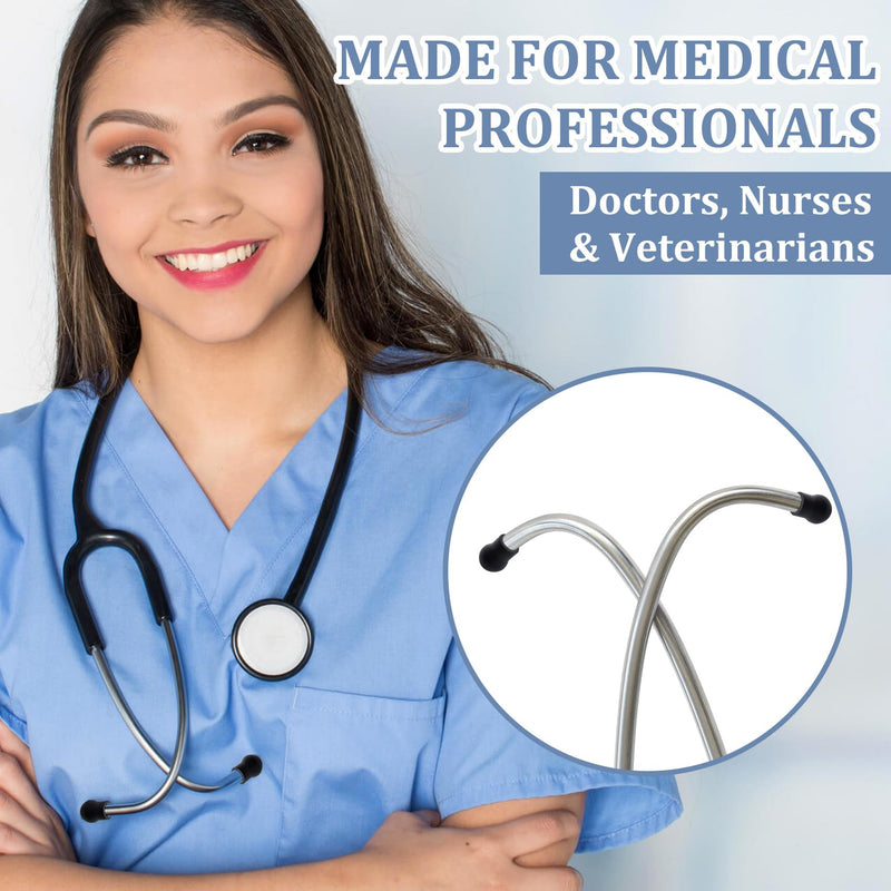6pcs Stethoscope Ear Tips Replacement, Silicone Stethoscope Ear Pieces, Noise Reduction Earplugs Soft-Sealing Earbuds for Doctors, Compatible with 5MM Stethoscopes - Black Black, 6pcs