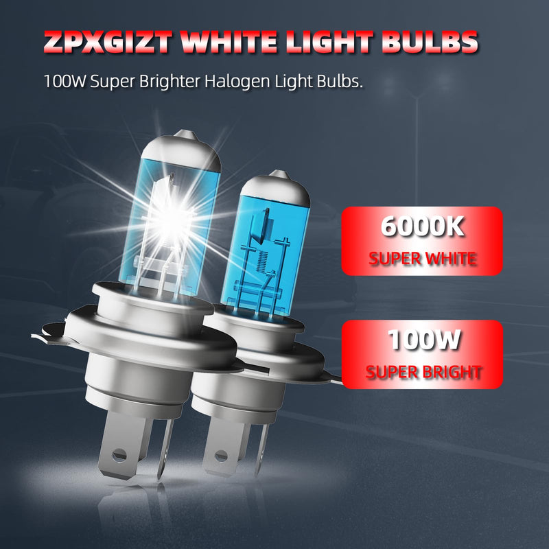 Light Bulbs Fit For Toyota Tundra 2014-2018, High Performance Halogen Headlight Bulb And License Plate Lights Combo, 9003 H11 High Low Beam Fog Lights, 6000K White Light, Pack of 6