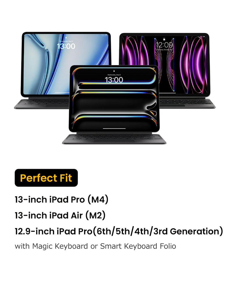 tomtoc 360 Protective Tablet Sleeve for iPad Pro 13-inch (M4), iPad Air 13-inch (M2) 2024, iPad Pro 12.9-in (6th/5th/4th/3rd Generation) with Magic Keyboard, Water-Resistant iPad Case Bag Navy Blue 13-inch for iPad Pro/Air