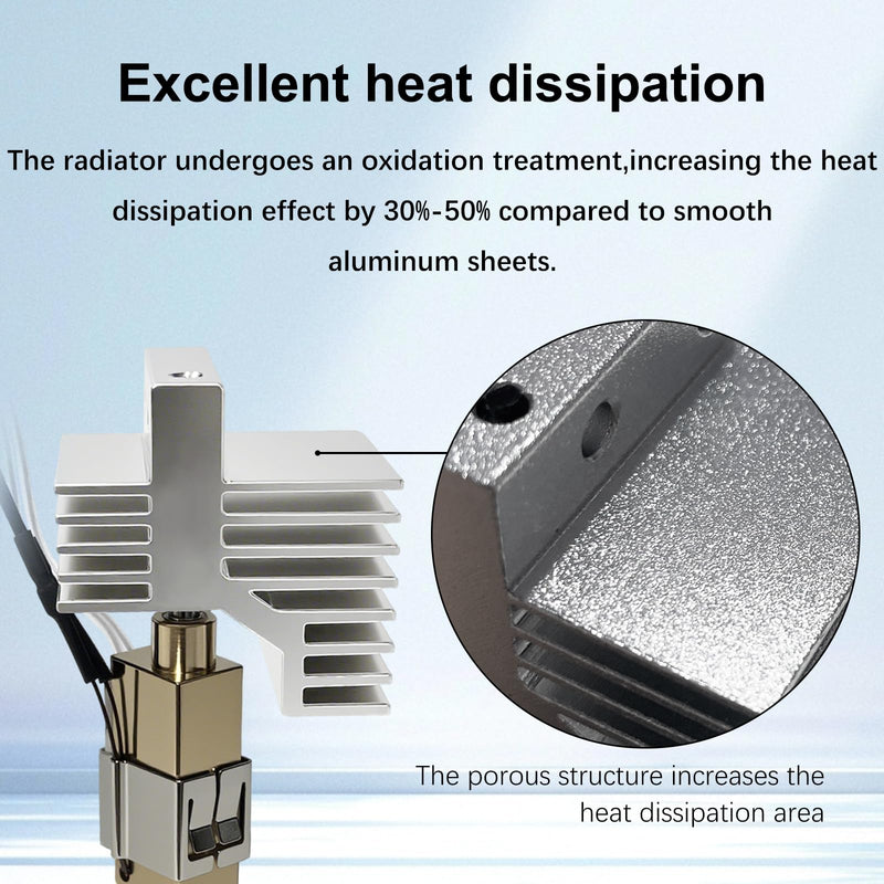 0.2MM 0.4MM Centauri Carbon Hotend Kit with Fully Hardened Steel Nozzle Wear Resistant & High-Temp Resistance of 500℃ for Elegoo CC 3D Printer, Extra 2 Pcs Silicone Sock and 2 Pcs Nozzle Wiper 0.2/0.4MM