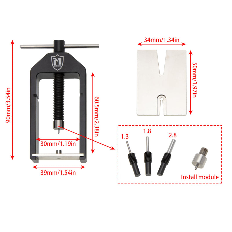 MEUS RACING Motor Pinion Gear Puller Remover for Motors with 1.5 2.0 3.0mm Shaft of SCX24 TRX4M FMS18 etc. RC Tool