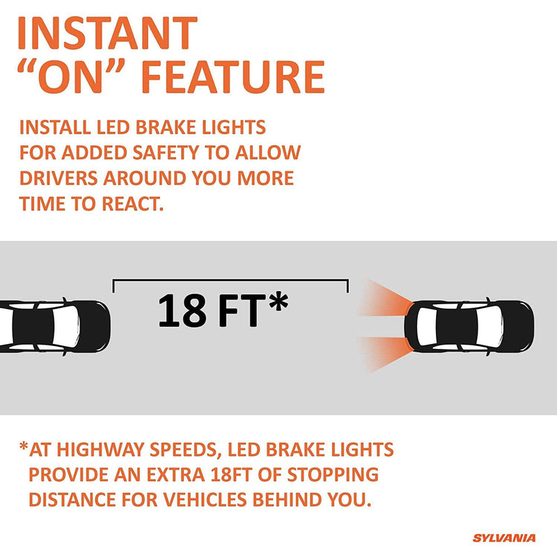 SYLVANIA - 1157 ZEVO LED Red Bulb - Bright LED Bulb, Ideal for Stop and Tail Lights (Contains 2 Bulbs)