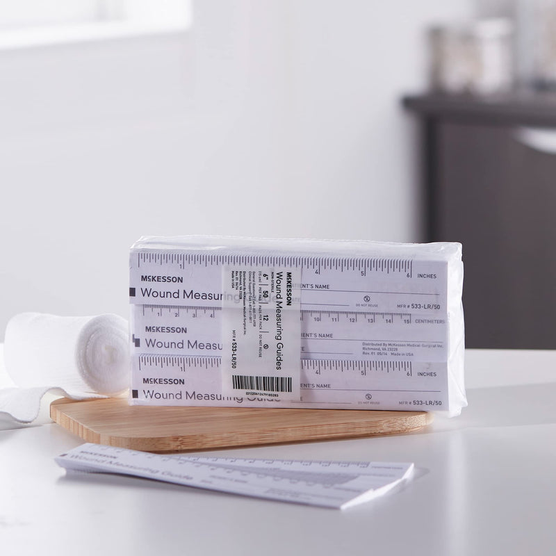 McKesson Wound Measuring Guide Ruler, Non-Sterile, Paper, 6 in, 50 Count, 12 Packs, 600 Total