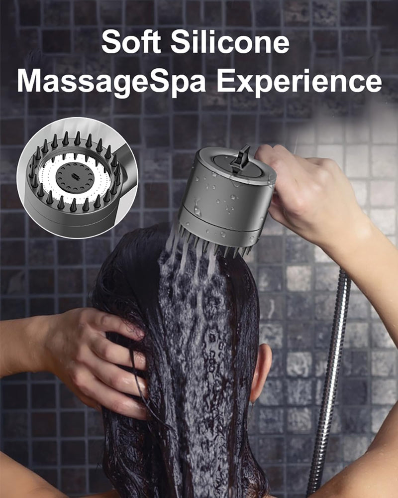2026New year Filtered Shower, Portable Shower with 3 Spray Modes, Adjustable On/Off Shower Head, with 150cm/1.5m Hose, Suitable for Aquarium and Animal Bathing and Rinsing 4-piece set (Grey) Gray