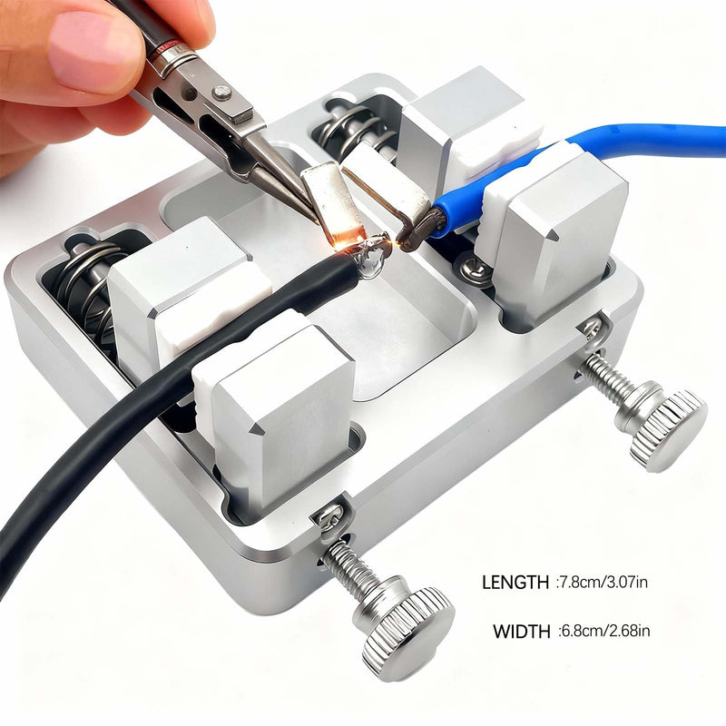 Heavy-Duty Aluminum Welding Clamp for Soldering Station - Temperature-Resistant Jaw, Circuit Board and Soldering Wire Clamp, Adjustable Fixture Bracket, DIY Soldering Aid Tool