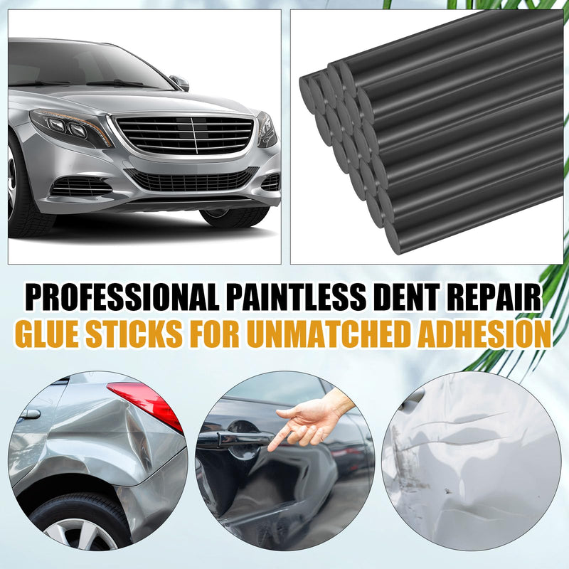20 Pcs Paintless Dent Repair Glue Sticks PDR Glue Hot Sticks Paintless Dent Repair Tool for Car Restoration Remover Tool Set (Black) Black 20