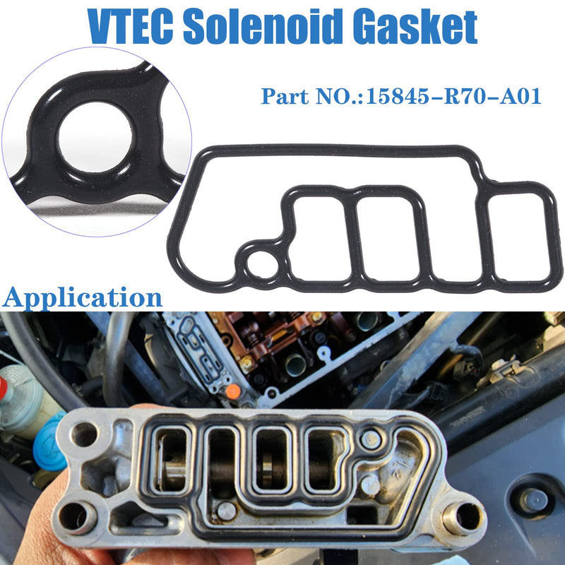 15815-R70-A01 15845-R70-A01 918-056 Cylinder Head VVT VTEC Solenoid Spool Valve Gasket for Acura RDX Honda Accord Crosstour Odyssey Pilot 3.5L 2008 2009 2010 2011 2012 2013 2014 2015 2016 2PCS