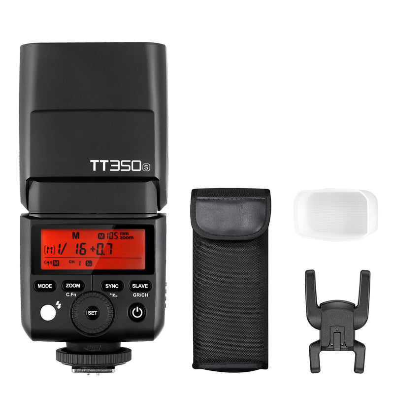 Godox TT350 Mini Thinklite TTL Flash for Sony Cameras (TT350S) – 2.4G Wireless, GN36, 1/8000s HSS Speedlite with Diffuser & Filter