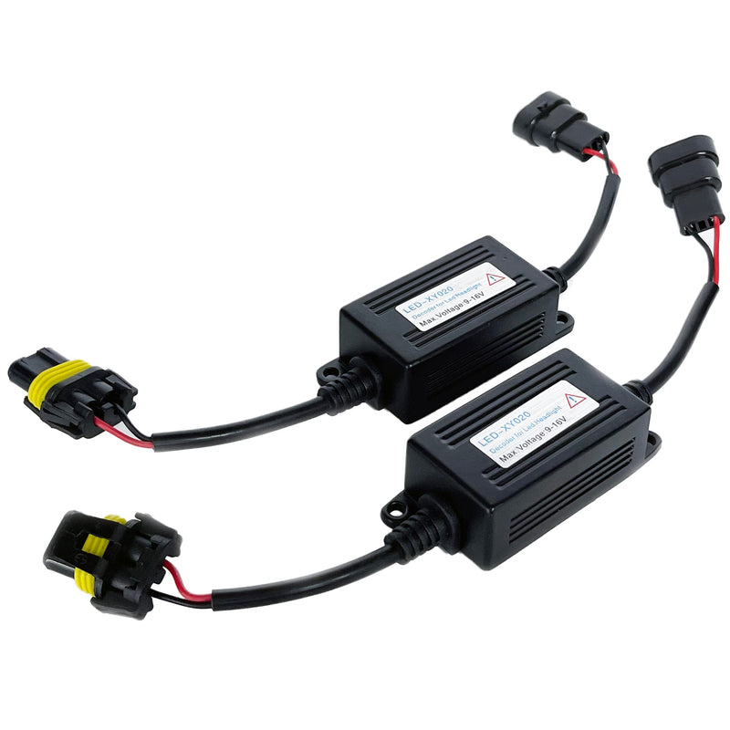 SoCal-LED 2X 9006 9145 LED Decoder Upgraded Strong Canbus Error Code Warning Canceller Anti Flicker Relay Adapter