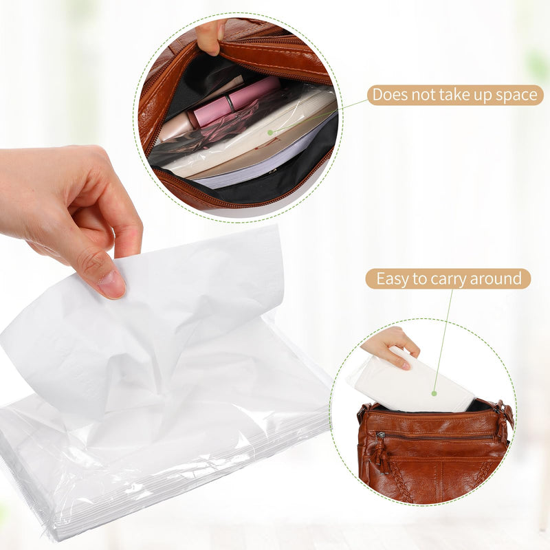 Mudder 8 Pieces Car Tissue Refills, Car Napkin Holder Refill Facial Auto Visor Travel Tissues, 3-ply 30 Sheets/pack, Soft and Smooth