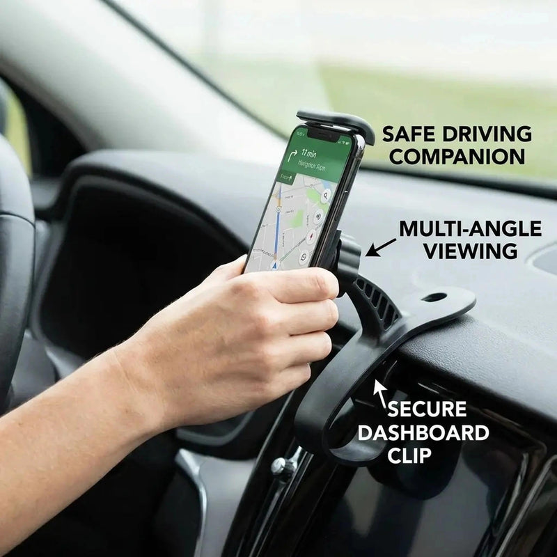 Dashboard Phone Holder Universal 360 with an Clip Design, Navigation, 1pc | Versatile Universal Car Phone Holder With An Easy Clip Design For Mounting On The Dashboard, Suitable For Gps Navigation