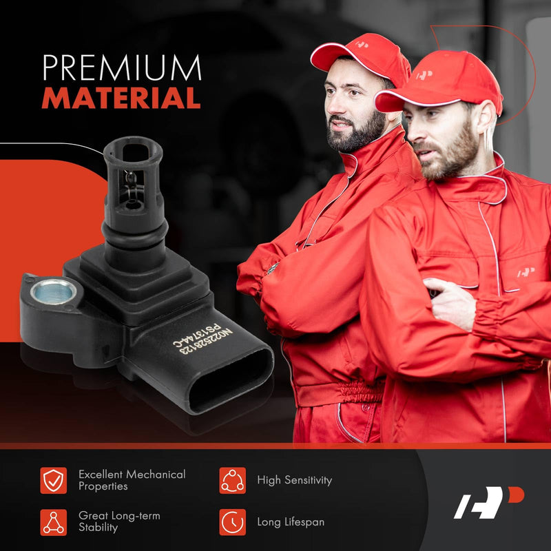 A-Premium Pressure MAP Sensor [4 Pins] Compatible with Chevrolet Malibu 2016-2017 1.5L & Buick Encore 2016 1.4L, Encore 2017-2019, Cascada 2016 1.4L, Cascada 2018-2019 1.6L & Cadillac CT6 2016-2017