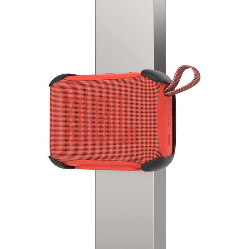 Protective Case Mount for JBL Go 5, Magnetic Holder with Anti-Slip Strap and Screws, Compatible with Bike, Railing, Fence, and Wall