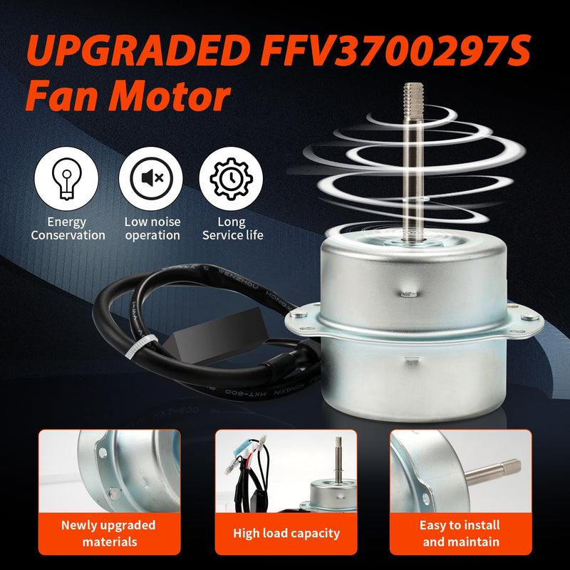 FFV3700297S Bathroom Fan Motor Compatible with Panasonic Exhaust Fan Assembly FV-08VQ3 FV-11VQ3 FV11VH2 FV11VHL2 FV-LP003 Quiet Ventilation Fans Motor Replacement Parts FFV3700175S 120 Volts 1750 RPM
