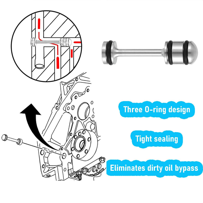 LS Billet Rear Galley Plug Barbell Oil Diverter fits for GM Gen III & IV LS1 LS3 LS2 LQ4 LQ9 LS6 L92 L33 L99 Oil Diverter LS Barbell 6061-T6 Aluminum Alloy Material