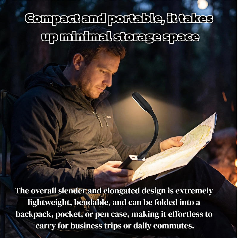 USB LED Light,5 Pcs Mini Flexible Reading Light, Eye-Caring LED Lamp for Laptop Keyboard, Book, Night Light, Portable USB Type-A Light Compatible with Laptop, Desktop,Power Bank