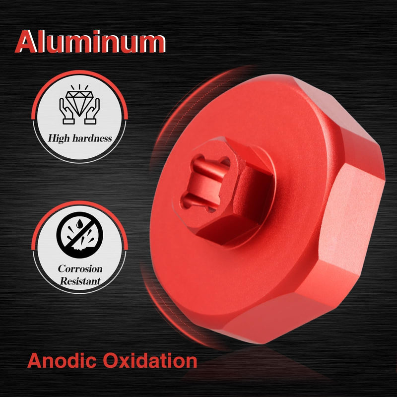 Aluminum Trailer Axle Hub Oil Bath Cap Wrench Compatible with Dexter 9K 10K General Duty Axle Fits Drum Number 8-415 (After July 2009), 8-430 (After April 2013) For 9K/10K Axle