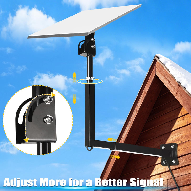 360°Adjustable Telescoping Starlink Pole Mount | Starlink Mount for Starlink Standard 4/4X/Gen 3, Starlink Long Wall Mount Large